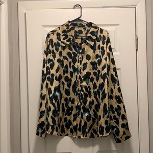 Silk button-up blouse